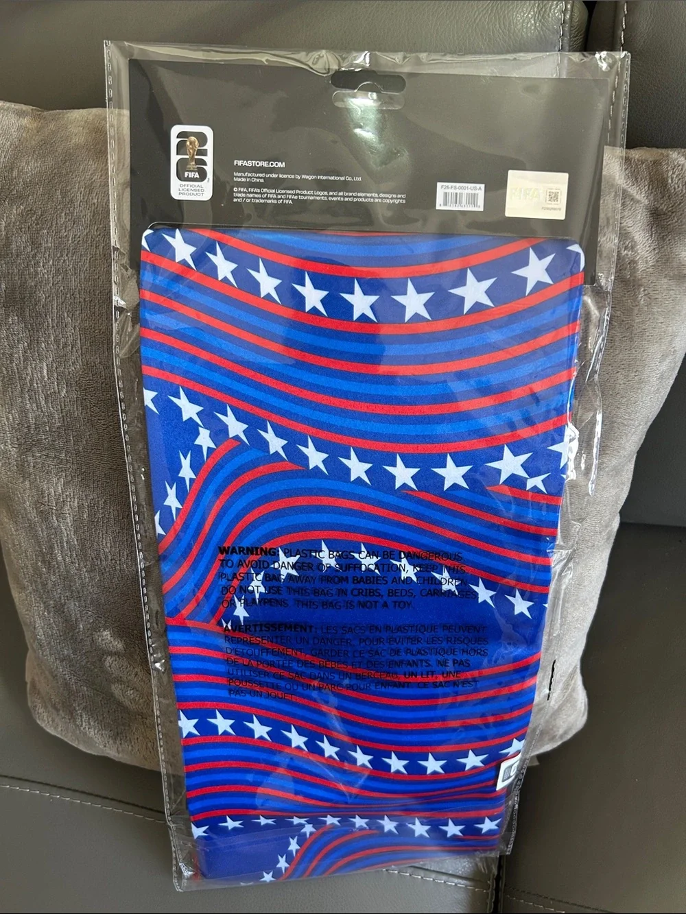 NWT Officials FIFA We Are 26 Blue & Red Fan Scarf